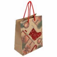 Пакет подарочный (1 штука) новогодний 18x10x23 см, ЗОЛОТАЯ СКАЗКА "Christmas Kraft", глиттер, 608235 Пакет подарочный (1 штука) новогодний 18x10x23 см, ЗОЛОТАЯ СКАЗКА "Christmas Kraft", глиттер, 608235