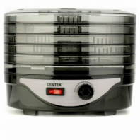 Сушилка для овощей CENTEK CT-1658, объём 4 л, 270 Вт, 5 поддонов, механическое управление, черная Сушилка для овощей CENTEK CT-1658, объём 4 л, 270 Вт, 5 поддонов, механическое управление, черная