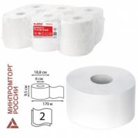 Бумага туалетная 170 м, LAIMA (T2), PREMIUM, 2-слойная, цвет белый, КОМПЛЕКТ 12 рулонов, 126092 Бумага туалетная 170 м, LAIMA (T2), PREMIUM, 2-слойная, цвет белый, КОМПЛЕКТ 12 рулонов, 126092