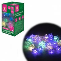 Электрогирлянда-нить комнатная "Звезды", 2 м, 20 LED, мультицветная, батарейки, ЗОЛОТАЯ СКАЗКА, 592477