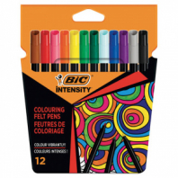 Фломастеры BIC "Intensity", 12 ЦВЕТОВ, вентилируемый колпачок, европодвес, 978004 Фломастеры BIC "Intensity", 12 ЦВЕТОВ, вентилируемый колпачок, европодвес, 978004
