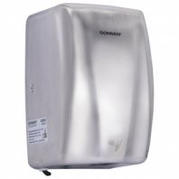 Сушилка для рук ВЫСОКОСКОРОСТНАЯ АНТИВАНДАЛЬНАЯ SONNEN K2020, 1000 Вт, 100 м/с, IPX3, 72 дБ, нержавеющая сталь, 607193