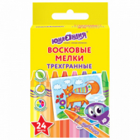 Восковые мелки трехгранные ЮНЛАНДИЯ "ЮНЛАНДИК И МУДРЫЙ ЛИС", НАБОР 24 цвета, 227291 Восковые мелки трехгранные ЮНЛАНДИЯ "ЮНЛАНДИК И МУДРЫЙ ЛИС", НАБОР 24 цвета, 227291
