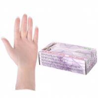Перчатки виниловые смотровые 50 пар (100 штук), размер 8-9, L (большой), прозрачные, SFM, Германия Перчатки виниловые смотровые 50 пар (100 штук), размер 8-9, L (большой), прозрачные, SFM, Германия