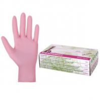 Перчатки нитриловые смотровые SFM Supersoft PINK, Германия, 100 пар (200 штук), размер 9-10, L (большой), розовые Перчатки нитриловые смотровые SFM Supersoft PINK, Германия, 100 пар (200 штук), размер 9-10, L (большой), розовые