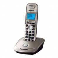Радиотелефон PANASONIC KX-TG2511RUN, память 50 номеров, АОН, повтор, спикерфон, полифония, радиус 10-100 м, цвет платиновый