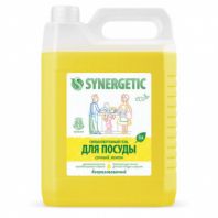Гель для мытья посуды антибактериальный 5 л, SYNERGETIC "Лимон", 103500 Гель для мытья посуды антибактериальный 5 л, SYNERGETIC "Лимон", 103500