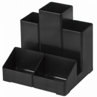 Подставка-органайзер BRAUBERG-CONTRACT, 109х95х101,5 мм, 5 отделений, черная, 230893 Подставка-органайзер BRAUBERG-CONTRACT, 109х95х101,5 мм, 5 отделений, черная, 230893