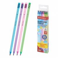 Набор карандашей чернографитных с ластиком BRAUBERG "PASTEL" 12 шт., HB, 181997 Набор карандашей чернографитных с ластиком BRAUBERG "PASTEL" 12 шт., HB, 181997