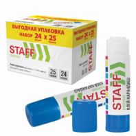 Клей-карандаш 25 г, ВЫГОДНАЯ УПАКОВКА, КОМПЛЕКТ 24 ШТУКИ, STAFF EVERYDAY, 273018 Клей-карандаш 25 г, ВЫГОДНАЯ УПАКОВКА, КОМПЛЕКТ 24 ШТУКИ, STAFF EVERYDAY, 273018