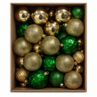 Шары ёлочные, НАБОР 50 предметов "Golden&Green", пластик, золото/зеленый, ЗОЛОТАЯ СКАЗКА, 592896 Шары ёлочные, НАБОР 50 предметов "Golden&Green", пластик, золото/зеленый, ЗОЛОТАЯ СКАЗКА, 592896