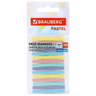 Закладки клейкие пастельные BRAUBERG PASTEL, 44х4 мм, 300 штук (15 блоков х 20 листов), 116683 Закладки клейкие пастельные BRAUBERG PASTEL, 44х4 мм, 300 штук (15 блоков х 20 листов), 116683