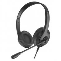 Наушники с микрофоном (гарнитура) A4TECH Fstyler FH100i, проводные, 1,8 м, USB, черные, 1774499