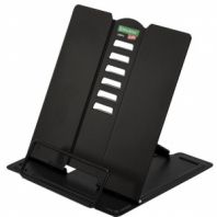 Подставка для книг и учебников BRAUBERG KIDS mini "Black", регулируемый угол наклона, металлическая, 238972