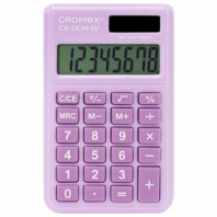 Калькулятор карманный CROMEX (КРОМЕКС) CX-210N-LV (96х62 мм), 8 разрядов, двойное питание, сиреневый, 273836 Калькулятор карманный CROMEX (КРОМЕКС) CX-210N-LV (96х62 мм), 8 разрядов, двойное питание, сиреневый, 273836