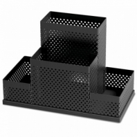 Подставка-органайзер BRAUBERG "Germanium", 4 секции, 160х80х110 мм, черная, металл, 237982 Подставка-органайзер BRAUBERG "Germanium", 4 секции, 160х80х110 мм, черная, металл, 237982