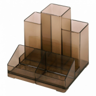 Подставка-органайзер BRAUBERG-CONTRACT, 109х95х101,5 мм, 5 отделений, тонированная, 230994 Подставка-органайзер BRAUBERG-CONTRACT, 109х95х101,5 мм, 5 отделений, тонированная, 230994