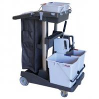 Тележка уборочная VILEDA PROFESSIONAL "ВолеоПро", ведра 2х25 л, 2х6 л, вертикальный отжим, чехол для мусорного мешка на 70 л, 145119 Тележка уборочная VILEDA PROFESSIONAL "ВолеоПро", ведра 2х25 л, 2х6 л, вертикальный отжим, чехол для мусорного мешка на 70 л, 145119