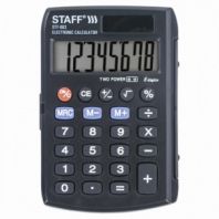 Калькулятор карманный STAFF STF-883 (95х62 мм), 8 разрядов, двойное питание, 250196 Калькулятор карманный STAFF STF-883 (95х62 мм), 8 разрядов, двойное питание, 250196