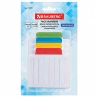 Блок-разделитель самоклеящийся (стикеры) BRAUBERG, ЛИНОВАННЫЙ, 70х70 мм, 4 цвета х 25 листов, ассорти, 126695 Блок-разделитель самоклеящийся (стикеры) BRAUBERG, ЛИНОВАННЫЙ, 70х70 мм, 4 цвета х 25 листов, ассорти, 126695