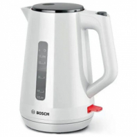Чайник BOSCH TWK1M121, 1,7 л, 2400 Вт, закрытый нагревательный элемент, пластик, белый Чайник BOSCH TWK1M121, 1,7 л, 2400 Вт, закрытый нагревательный элемент, пластик, белый