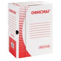 Короб архивный с клапаном А4 (260х325 мм), 150 мм, до 1400 листов, плотный, микрогофрокартон, БЕЛЫЙ, ОФИСМАГ, 123018 Короб архивный с клапаном А4 (260х325 мм), 150 мм, до 1400 листов, плотный, микрогофрокартон, БЕЛЫЙ, ОФИСМАГ, 123018