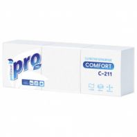 Салфетки бумажные 500 шт., 23х23 см, PROtissue COMFORT, "Big Pack", белые, КОМПЛЕКТ 10 пачек, С211