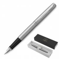 Ручка перьевая PARKER "Jotter Stainless Steel CT", корпус серебристый, детали хром, синяя, 2030946 Ручка перьевая PARKER "Jotter Stainless Steel CT", корпус серебристый, детали хром, синяя, 2030946