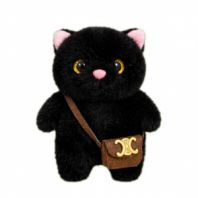 Игрушка-брелок мягкая "Котик с сумочкой", 12 см, цвет черный, WOOZOO (ВУЗУ), 666774 Игрушка-брелок мягкая "Котик с сумочкой", 12 см, цвет черный, WOOZOO (ВУЗУ), 666774
