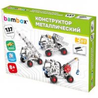Конструктор металлический "Строительная техника 3 в 1", подвижные детали, 137 элементов, BAMBOX (БАМБОКС), 666369