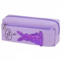 Пенал мягкий BRAUBERG, 2 отделения, полиэстер, "Bunny", фиолетовый, 20х7х9 см, 228989