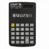 Калькулятор карманный STAFF STF-818 (102х62 мм), 8 разрядов, двойное питание, 250142 Калькулятор карманный STAFF STF-818 (102х62 мм), 8 разрядов, двойное питание, 250142