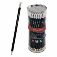 Карандаш чернографитный BRAUBERG "Style PRO", 1 шт., HB, с ластиком, корпус черный, 181723 Карандаш чернографитный BRAUBERG "Style PRO", 1 шт., HB, с ластиком, корпус черный, 181723