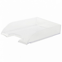 Лоток горизонтальный для бумаг BRAUBERG "Office style", 320х245х65 мм, прозрачный, 237288