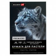Бумага для пастели АБРАЗИВНАЯ А4 в папке, 15 листов, ЧЕРНАЯ, 240 г/м2, BRAUBERG ART, 117765 Бумага для пастели АБРАЗИВНАЯ А4 в папке, 15 листов, ЧЕРНАЯ, 240 г/м2, BRAUBERG ART, 117765