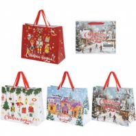 Пакет подарочный (1 шт.) новогодний 26х13х32 см "Winter Wonderland", фольга, ассорти, ЗОЛОТАЯ СКАЗКА, 592443 Пакет подарочный (1 шт.) новогодний 26х13х32 см "Winter Wonderland", фольга, ассорти, ЗОЛОТАЯ СКАЗКА, 592443