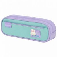 Пенал-футляр BRAUBERG, 2 отделения, 3D-элемент, полиэстер, "Cute bunny", 23х8х5 см, 273571
