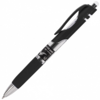 Ручка гелевая автоматическая с грипом BRAUBERG "Black Jack", ЧЕРНАЯ, трехгранная, узел 0,7 мм, линия письма 0,5 мм, 141552 Ручка гелевая автоматическая с грипом BRAUBERG "Black Jack", ЧЕРНАЯ, трехгранная, узел 0,7 мм, линия письма 0,5 мм, 141552