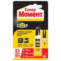 Клей моментальный Супер МОМЕНТ, 3 г, отрывная мультикарта, 608976