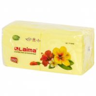 Салфетки бумажные 250 штук, 24х24 см, LAIMA, желтые, 100% целлюлоза, 111948 Салфетки бумажные 250 штук, 24х24 см, LAIMA, желтые, 100% целлюлоза, 111948
