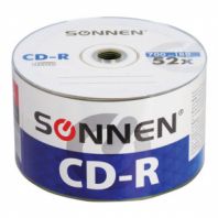Диск CD-R SONNEN 700 Mb 52x Bulk (термоусадка без шпиля), КОМПЛЕКТ 50 шт., 512571 Диск CD-R SONNEN 700 Mb 52x Bulk (термоусадка без шпиля), КОМПЛЕКТ 50 шт., 512571