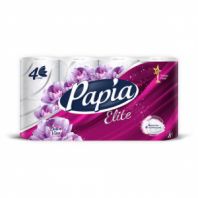 Бумага туалетная быт., спайка 8 шт., 4-слойная (8х14,8 м), PAPIA DELUXE/ELITE, аромат Dolce Vita, 50202835/502040