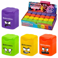 Точилка кросс-серия "МОНСТРИКИ", с контейнером, корпус ассорти, BRAUBERG, 273235