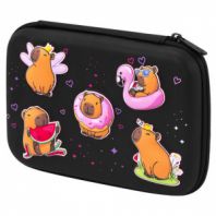Пенал BRAUBERG KIDS большой, удобный, с откидной планкой, EVA, 22х15х4 см, "Chilling capybaras", 274607