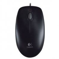 Мышь проводная LOGITECH B100, USB, 2 кнопки + 1 колесо-кнопка, оптическая, черная