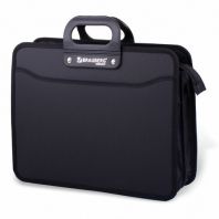 Папка-портфель пластиковая BRAUBERG "ПРЕМЬЕР" А4 (390х315х120 мм) 3 отделения, фактура "бисер", черная, 223082 Папка-портфель пластиковая BRAUBERG "ПРЕМЬЕР" А4 (390х315х120 мм) 3 отделения, фактура "бисер", черная, 223082