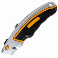 Нож универсальный мощный алюминиевый BRAUBERG "Heavy duty", автофиксатор, резиновые вставки, 238735 Нож универсальный мощный алюминиевый BRAUBERG "Heavy duty", автофиксатор, резиновые вставки, 238735