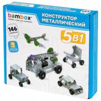 Конструктор металлический "Для уроков труда №3", 5 в 1 с подвижными деталями, 146 элементов, BAMBOX (БАМБОКС), 667038 Конструктор металлический "Для уроков труда №3", 5 в 1 с подвижными деталями, 146 элементов, BAMBOX (БАМБОКС), 667038