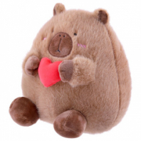 Игрушка мягкая "Капибара с сердечком", 20 см, цвет коричневый, WOOZOO (ВУЗУ), 666784 Игрушка мягкая "Капибара с сердечком", 20 см, цвет коричневый, WOOZOO (ВУЗУ), 666784