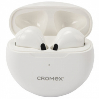 Наушники беспроводные TWS вкладыши с микрофоном CROMEX (КРОМЕКС) EP-T28W, Bluetooth 5.4, белые, 514121 Наушники беспроводные TWS вкладыши с микрофоном CROMEX (КРОМЕКС) EP-T28W, Bluetooth 5.4, белые, 514121